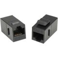 Unirise Usa Cat6 Rj45 Keystone In-Line Coupler, Blk C6-CPLR-BLK